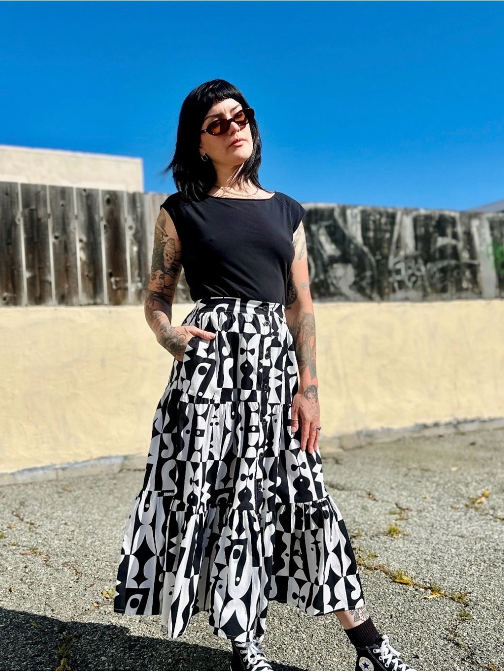 NOOWORKS Prairie Skirt in Illusions XL
